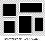 photo frames set mockup design. ... | Shutterstock . vector #640096090