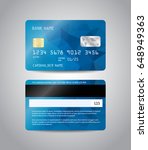 realistic detailed credit cards ... | Shutterstock .eps vector #648949363