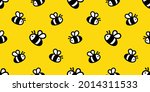 honey bee seamless pattern... | Shutterstock .eps vector #2014311533