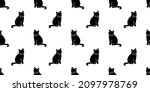 cat seamless pattern kitten... | Shutterstock .eps vector #2097978769