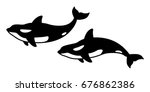 Whale Vector Icon Logo...