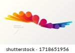multicolored wavy line.... | Shutterstock .eps vector #1718651956