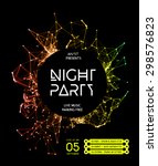 night disco party poster... | Shutterstock .eps vector #298576823