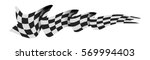 checkered race flag vector... | Shutterstock .eps vector #569994403