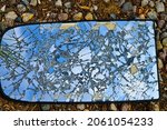 Pieces Of Broken Glass On A...