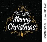 merry christmas. typography.... | Shutterstock .eps vector #1262604160