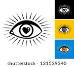 eye with the pupil in the form... | Shutterstock .eps vector #131539340