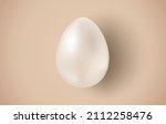 vector egg for easter on beige... | Shutterstock .eps vector #2112258476