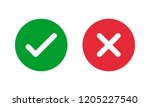 green check and red cross... | Shutterstock .eps vector #1205227540