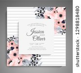 wedding invitation. beautiful... | Shutterstock .eps vector #1298818480