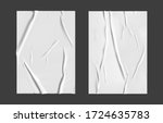glued paper set with wet... | Shutterstock .eps vector #1724635783