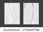 glued paper set with wet... | Shutterstock .eps vector #1724635786