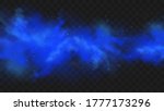 blue smoke isolated on dark... | Shutterstock .eps vector #1777173296