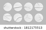 white round crumpled sticker... | Shutterstock .eps vector #1812175513