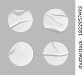 white round crumpled sticker... | Shutterstock .eps vector #1822957493