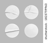 white round crumpled sticker... | Shutterstock .eps vector #1823759963