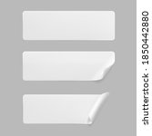 white glued rectangle stickers... | Shutterstock .eps vector #1850442880
