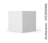 white 3d cube with perspective... | Shutterstock .eps vector #1912020406