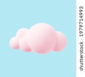 pink 3d cloud isolated on a... | Shutterstock .eps vector #1979714993