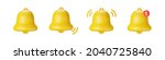 3d notification bell icon set... | Shutterstock .eps vector #2040725840