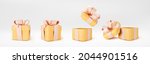 3d orange gift boxes open and... | Shutterstock .eps vector #2044901516