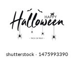 happy halloween text banner... | Shutterstock .eps vector #1475993390