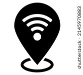 pinpoint with wi fi icon. map... | Shutterstock . vector #2145970883