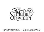 happy maha shivratri greeting ... | Shutterstock .eps vector #2121013919