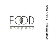 vector logo for food company ... | Shutterstock .eps vector #542735029