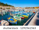 Nice port with boats and yachts. Nice is a city located on the French Riviera or Cote d'Azur in France.