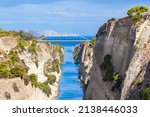 The Corinth Canal is a canal that connects the Gulf of Corinth with the Saronic Gulf in the Aegean Sea. It cuts Isthmus of Corinth and separates Peloponnese from the Greek mainland.