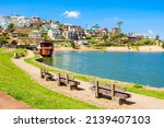 Small photo of Lake Gregory and Gregory Park in Nuwara Eliya. Lake Gregory is a reservoir in centre of the tea country hill city Nuwara Eliya in Sri Lanka.