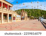 Small photo of Arkhipo-Osipovka, Russia - October 03, 2020: Albatros is a hotel and entertainment complex in Arkhipo Osipovka resort town near Gelendzhik on the Black Sea shore in Russia