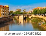 Small photo of Bridge of Perils or Puente de los Peligros is a bridge through Segura river in Murcia. Murcia is a city in south eastern Spain.