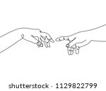creation of adam abstract line... | Shutterstock .eps vector #1129822799