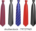 Neck Ties Collection. Vector...