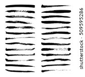 set of black ink vector stains. ... | Shutterstock .eps vector #509595286