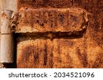 rusted background. old textured ... | Shutterstock . vector #2034521096