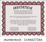 red retro vintage invitation.... | Shutterstock .eps vector #1146627266