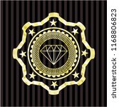 diamond icon inside gold emblem ... | Shutterstock .eps vector #1168806823