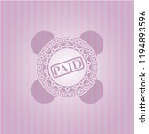 paid icon inside pink emblem.... | Shutterstock .eps vector #1194893596