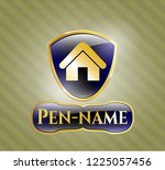  golden emblem or badge with... | Shutterstock .eps vector #1225057456