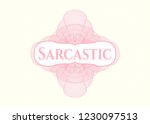 pink money style rosette with... | Shutterstock .eps vector #1230097513