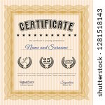 orange sample certificate or... | Shutterstock .eps vector #1281518143