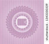 wallet icon inside pink emblem. ... | Shutterstock .eps vector #1343330339