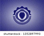 shield icon inside emblem with... | Shutterstock .eps vector #1352897993