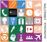 set of 25 business symbols of... | Shutterstock .eps vector #1384617296