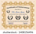 orange certificate template.... | Shutterstock .eps vector #1408156496