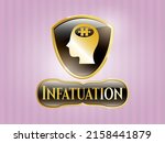 gold emblem with head with... | Shutterstock .eps vector #2158441879