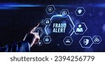 Small photo of Internet, business, Technology and network concept. Fraud Alert Caution Defend Guard Notify Protect Concept.